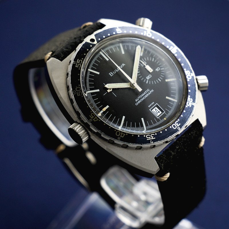 Chronographe Bulova  / Heuer Autavia Cal.15 Réf. 7326 Cal.14efad -1979--photo-3