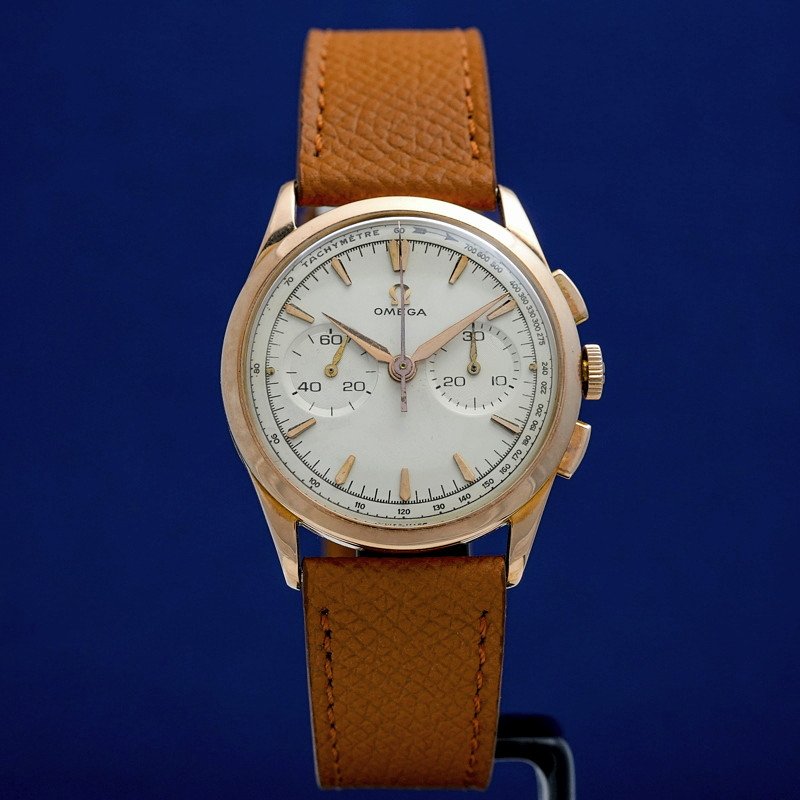 Omega 18kt Rose Gold Chronograph Ref. Ot 2872 Cal. 320 (lemania Ch27)-1958-photo-1