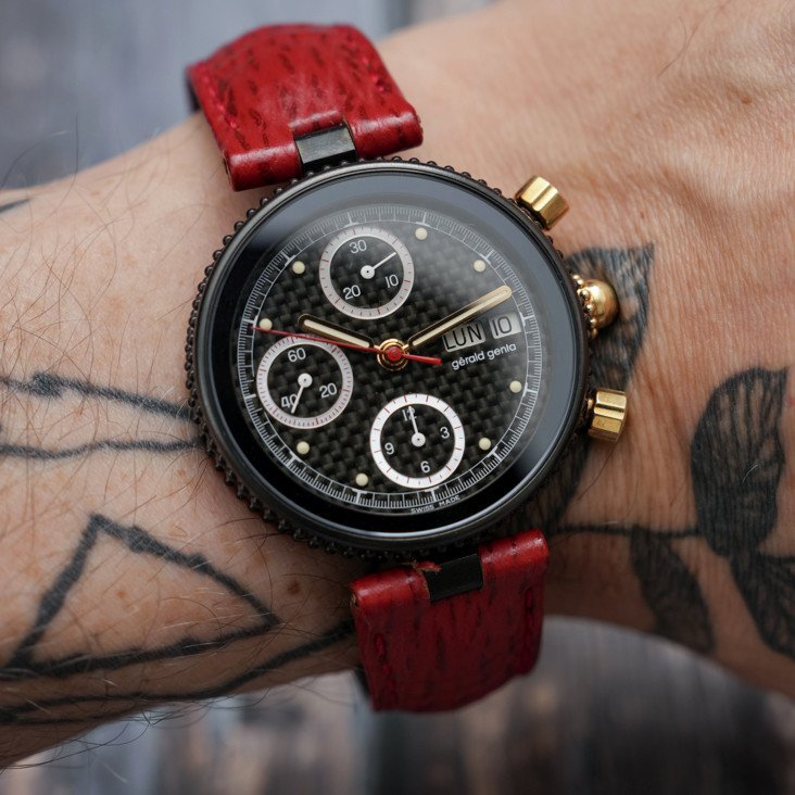 Gerald Genta Gefica Safari Pvd Full Set Chronograph -2018--photo-3