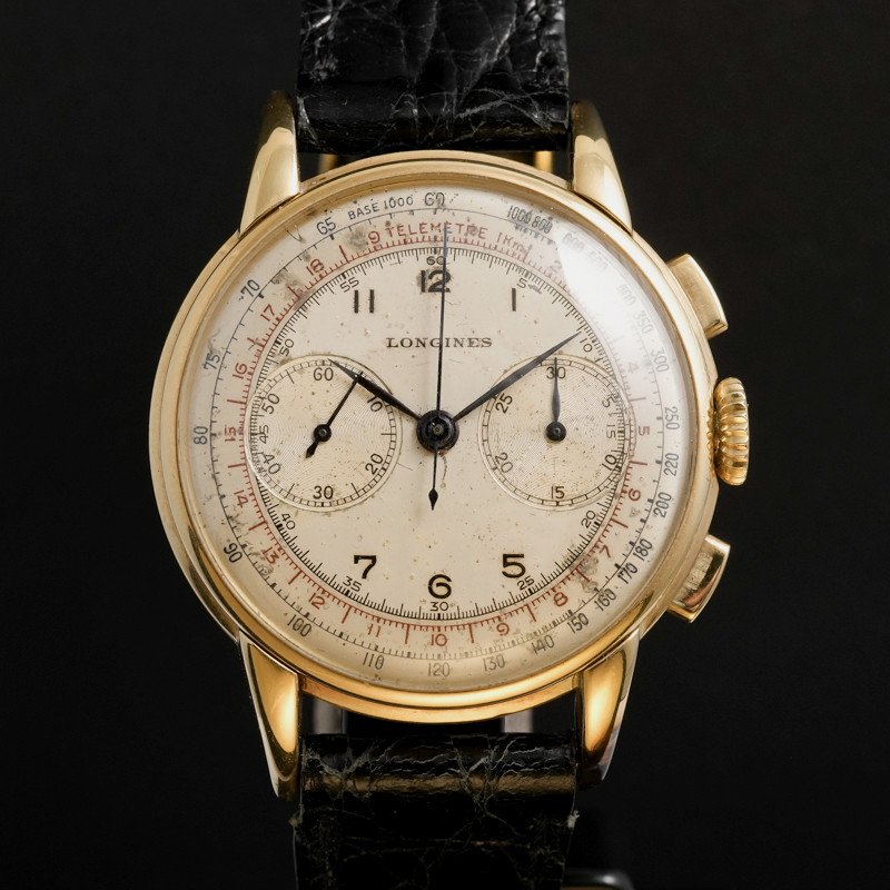 Proantic Longines Flyback Chronograph 13zn 18kt Yellow Gold 1948