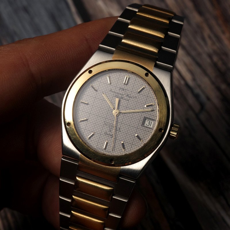 Proantic Vintage Iwc Ingenieur Sl Quartz Gold Steel Watch 1985