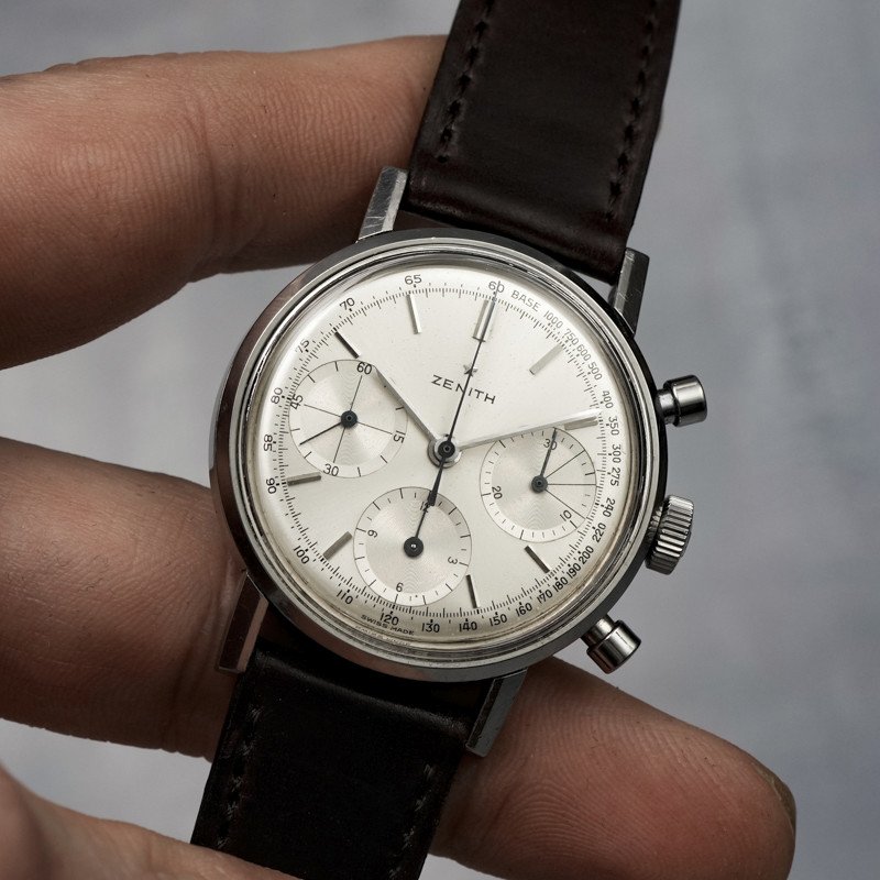  Chronographe Zenith Tricompax Acier Inoxydable -1960- -photo-3