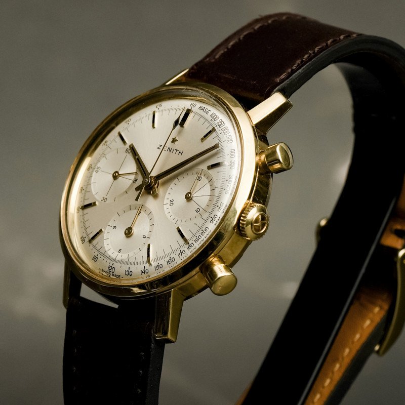 Zenith Stellina Chronographe Tricompax Or Jaune 18 Kts Cal.146HP -1960- -photo-3