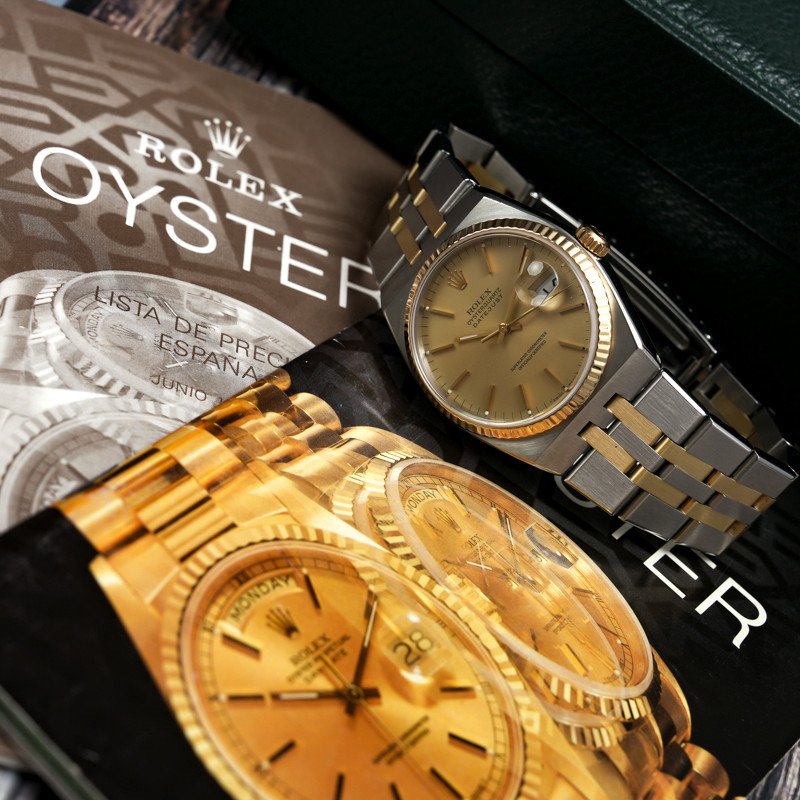 Rolex Oysterquartz Datejust Or & Acier -1982- -photo-2