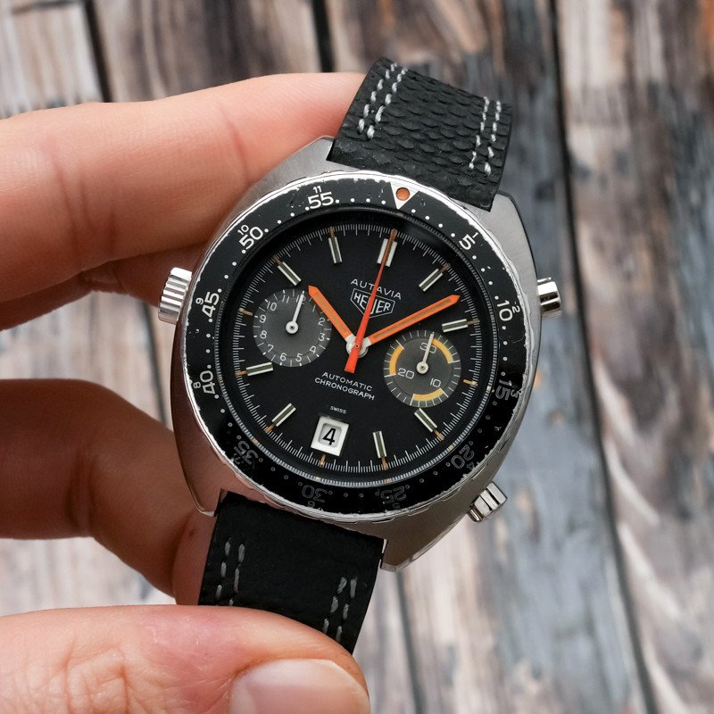 Heuer Autavia ‘orange Boy’  Réf.11630 Mh Cal.12 Intramatic -1973--photo-1