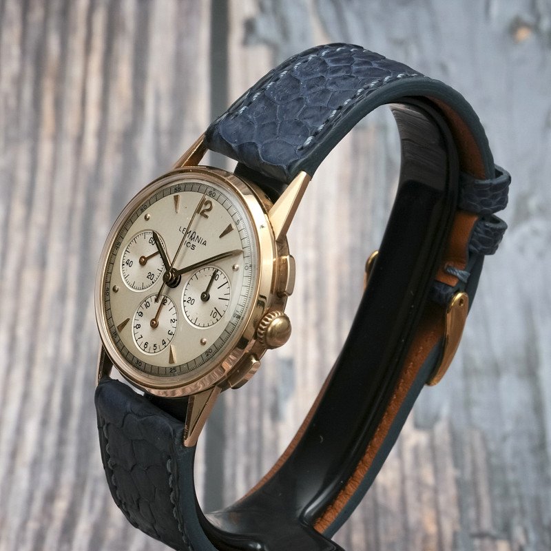 Lemania Chronograph 105 18k Yellow Gold -1950--photo-1