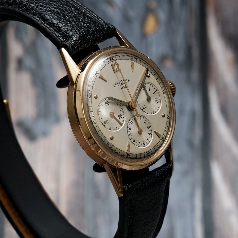 Lemania Chronographe 105 Or Jaune 18k -1950--photo-1