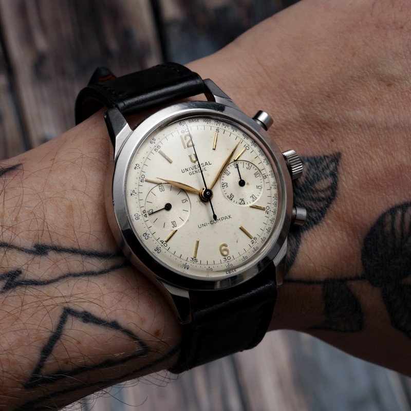 Universal Genève Chronograph Uni-compax "spillman Case" Ref. 22409 Cal. 385 -1942--photo-2