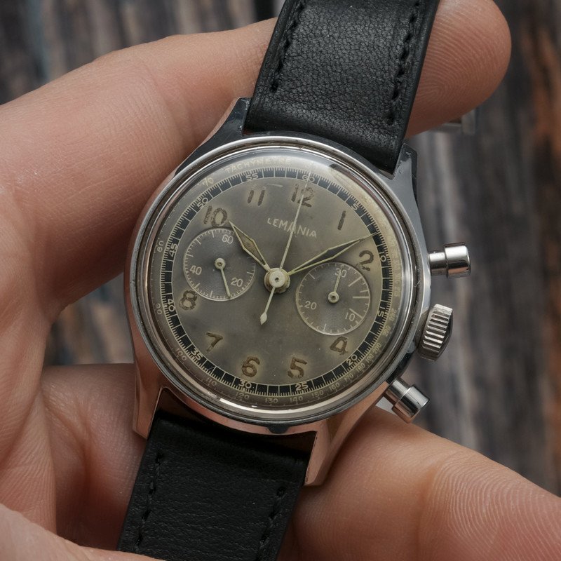  Lemania Ch 27 Stainless Steel Chronograph -1943- -photo-2