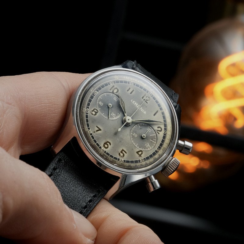  Lemania Ch 27 Stainless Steel Chronograph -1943- -photo-4