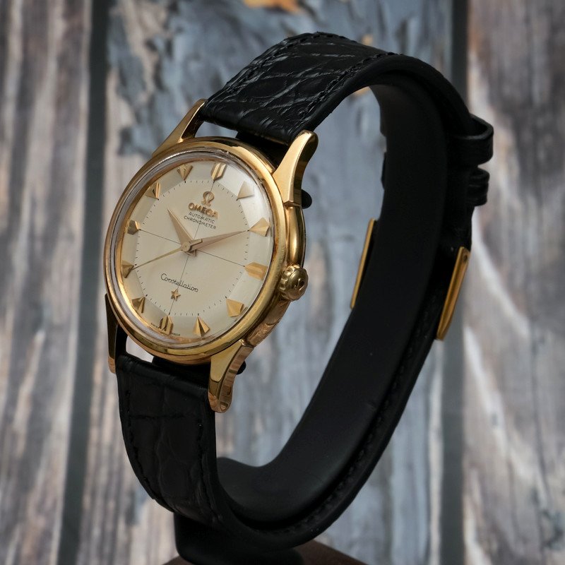 Omega Constellation Chronometer Pie Pan Yellow Gold -1960--photo-1