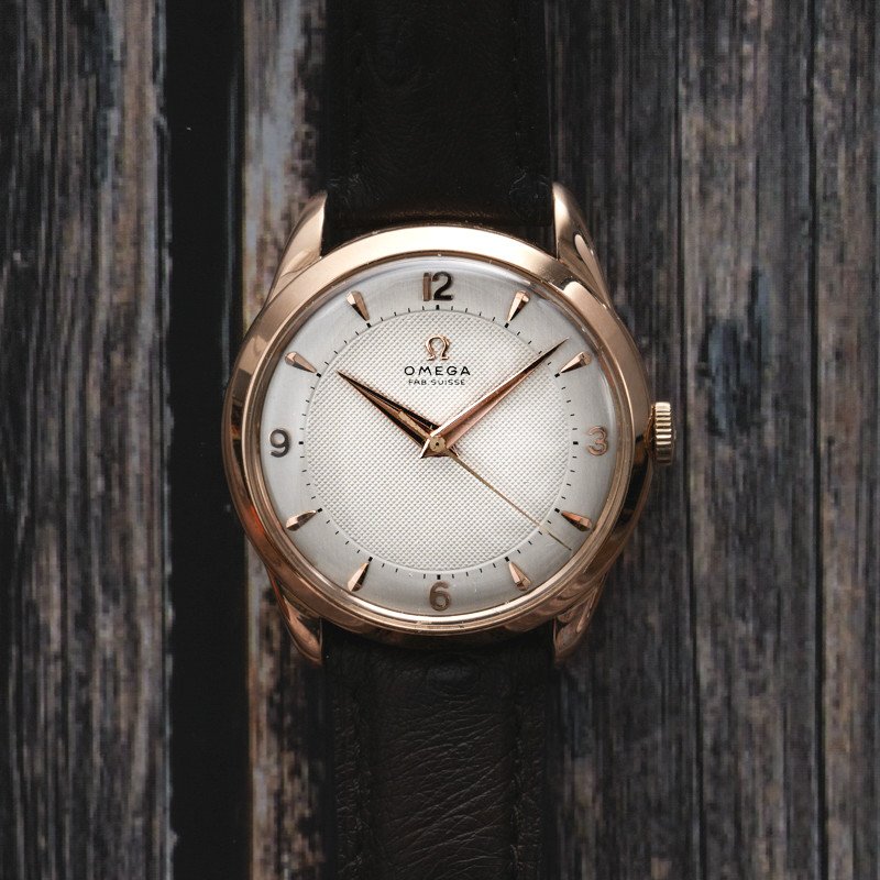 Omega Trésor 18kts Rose Gold “honeycomb Dial” -1952- -photo-2