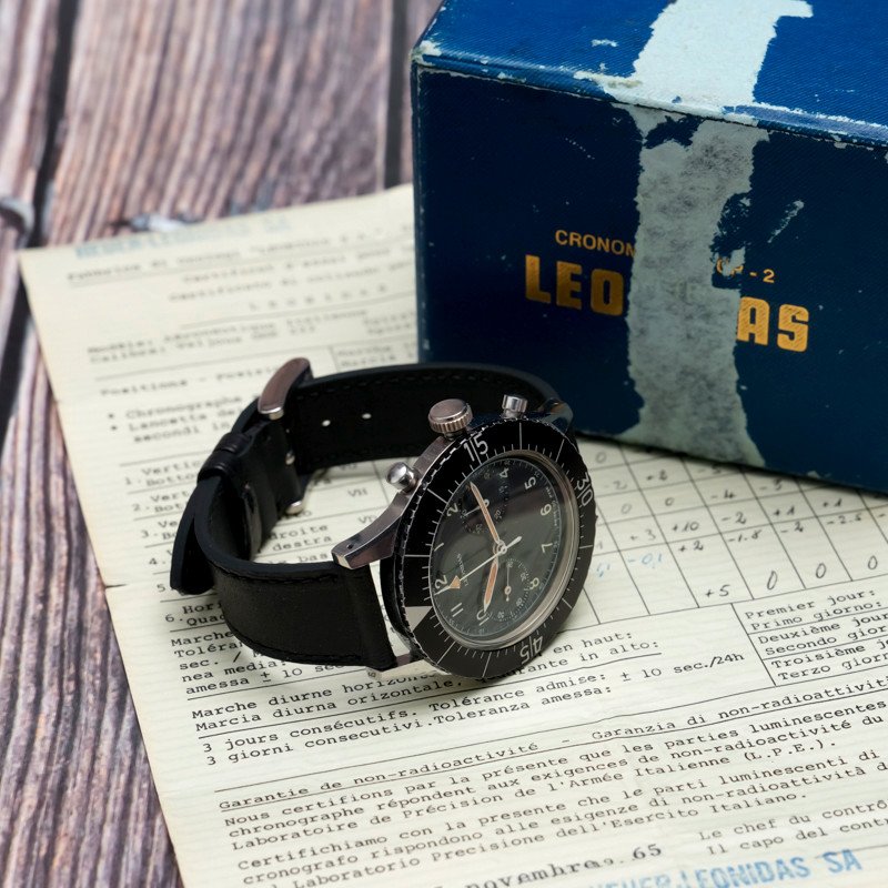 Leonidas Military Cp-2 Flyback Chronograph -1965--photo-4