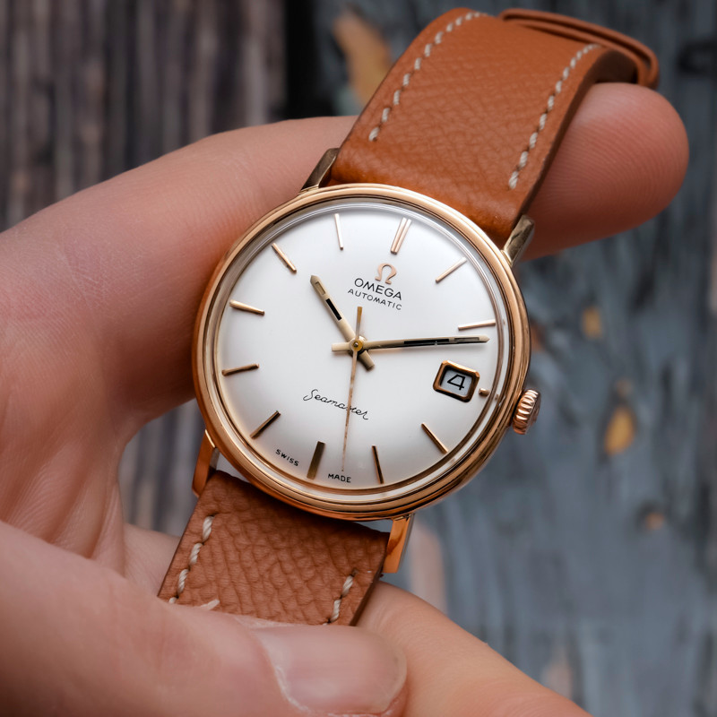 Omega Seamaster Date Automatic 18kt Rose Gold -1968--photo-3