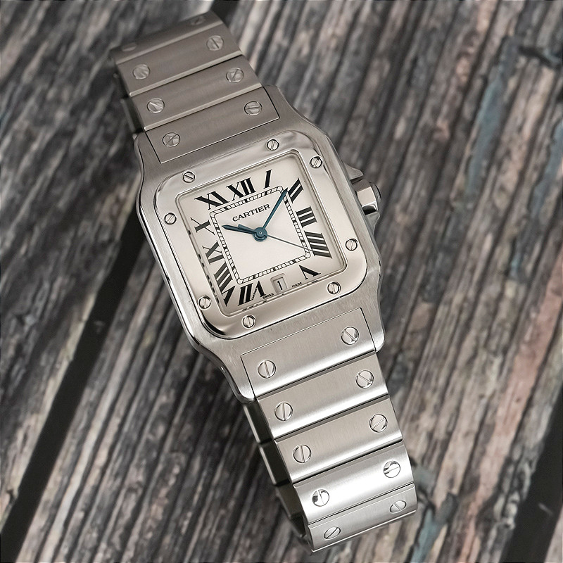 Cartier Santos Galbée Acier -2000-
