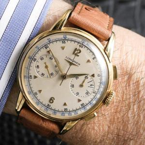 Longines 30ch Flyback Chronograph 37mm 18kt Yellow Gold -1960-