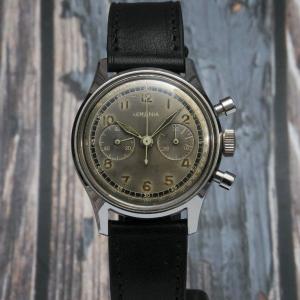  Lemania Ch 27 Stainless Steel Chronograph -1943- 