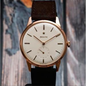 Zenith Jumbo Chronometer 40-t 18kt Rose Gold 37 Mm -1961- 