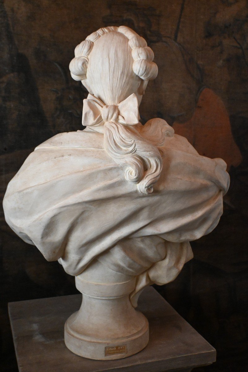 Casting Of Louis XVI Bust In Patinated Plaster-photo-3