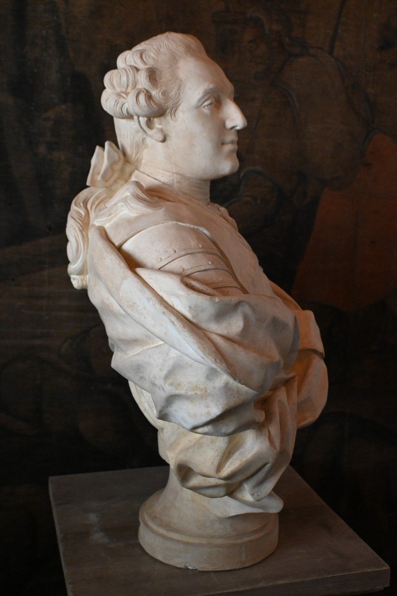 Casting Of Louis XVI Bust In Patinated Plaster-photo-4