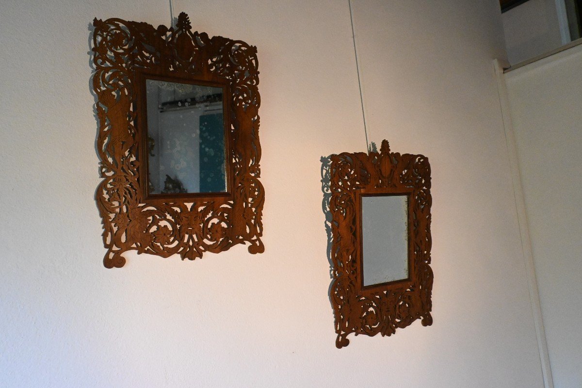 Pair Of 1900s Mirrored Frames-photo-3