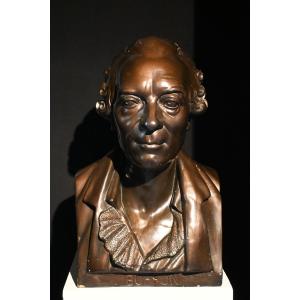 Plaster Bust Of Georges Louis Leclerc, Count Of Buffon, Late 19th Century