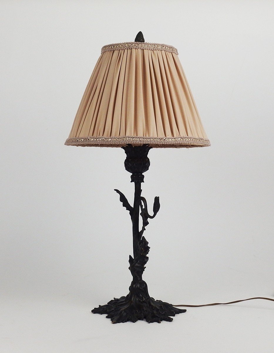 Art Nouveau Bronze Table Lamp-photo-2