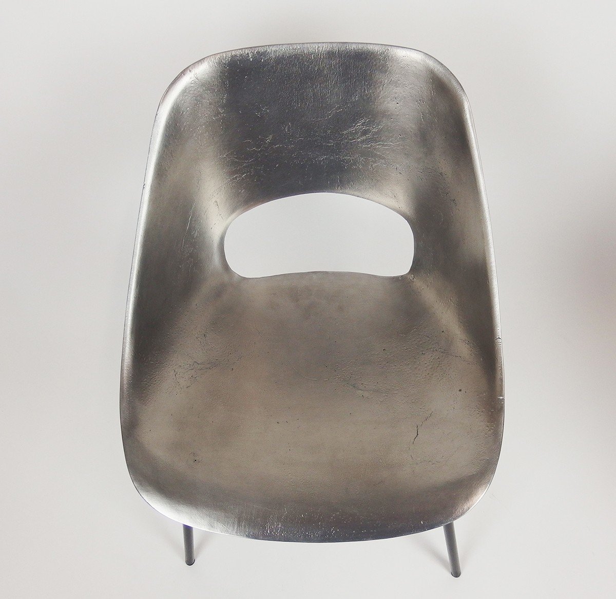 Four Cast Aluminum Chairs By Pierre Guariche-photo-3