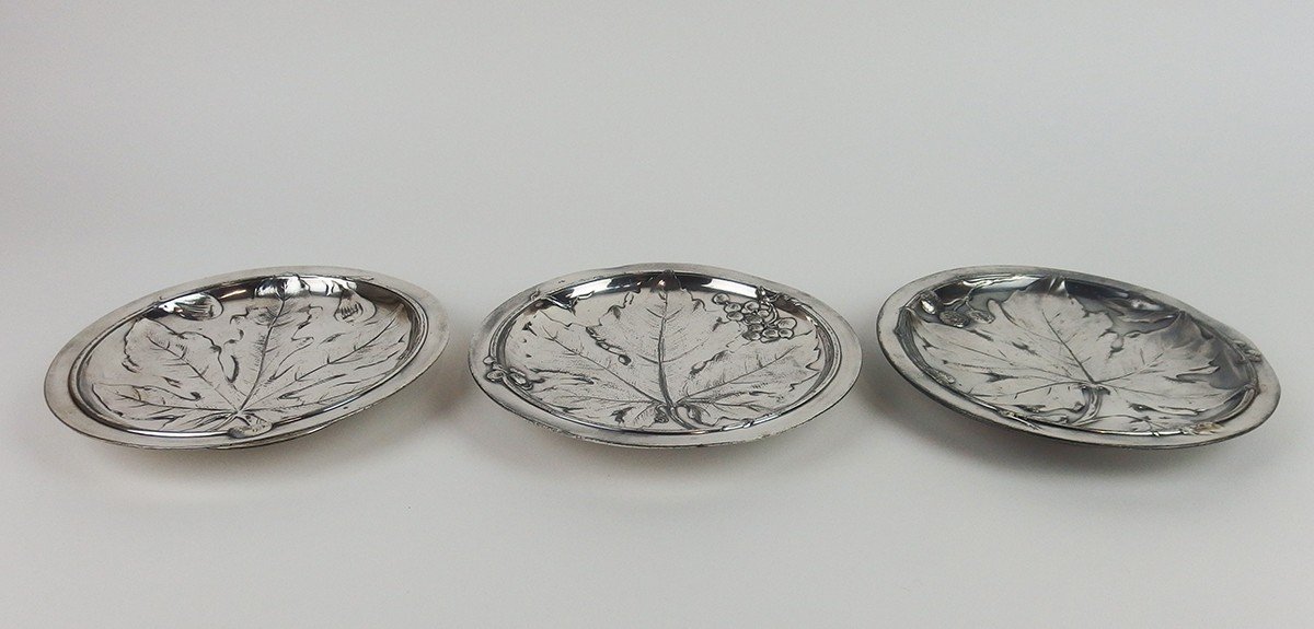 Set Of Three Art Nouveau Gallia Christofle Dishes -photo-1