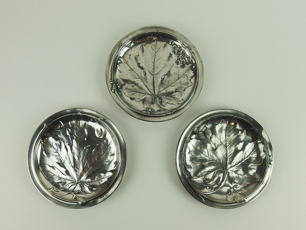 Set Of Three Art Nouveau Gallia Christofle Dishes 