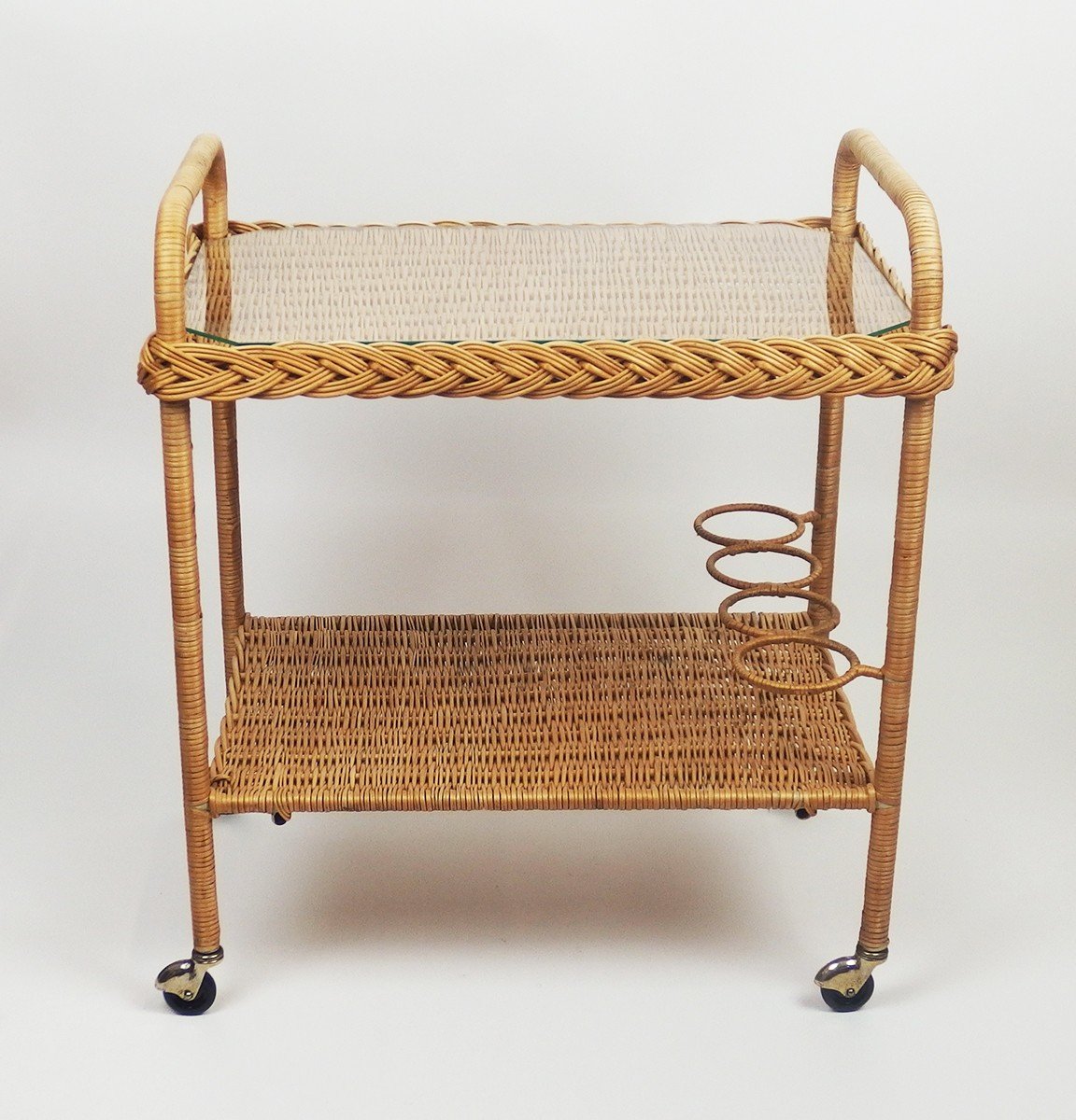 1960s Rattan Trolley-photo-2