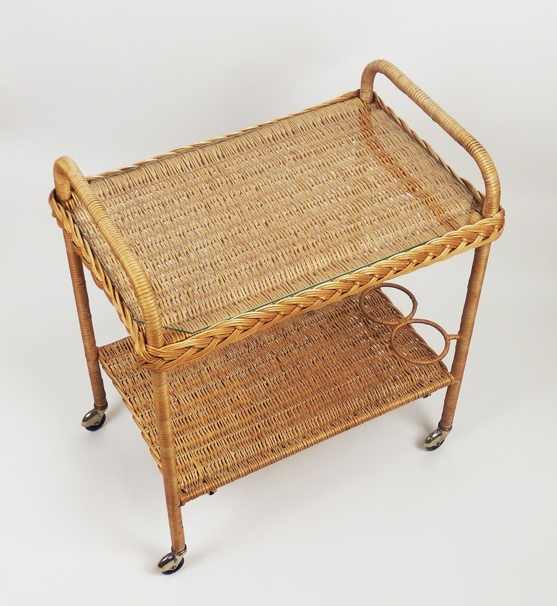 1960s Rattan Trolley-photo-3