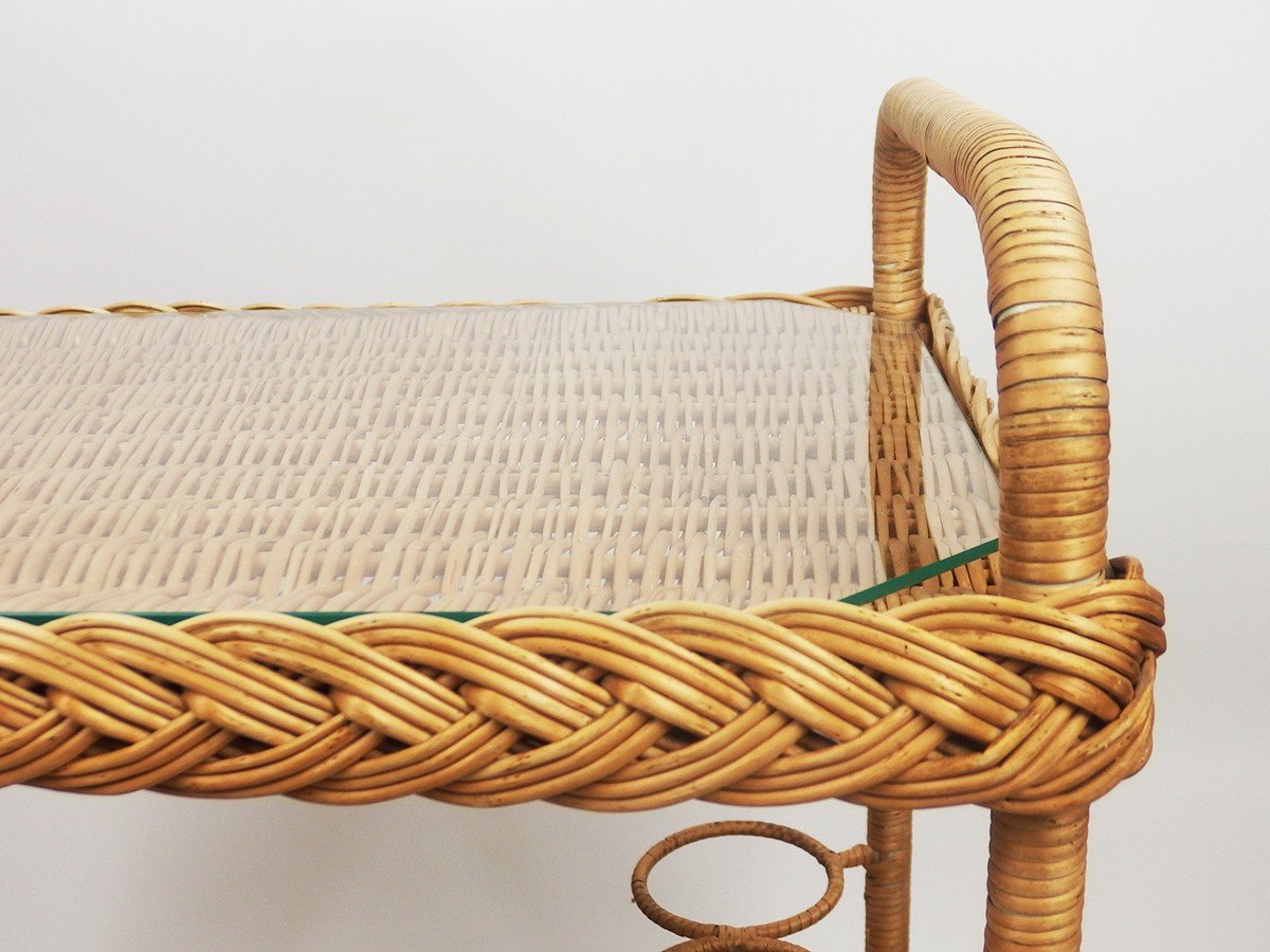 1960s Rattan Trolley-photo-6