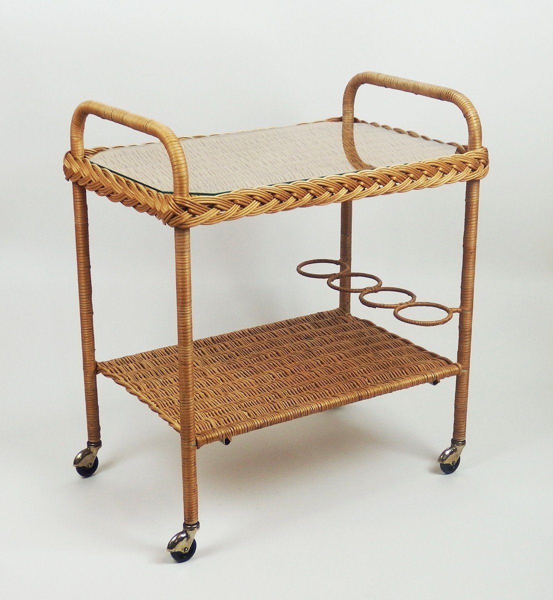 1960s Rattan Trolley