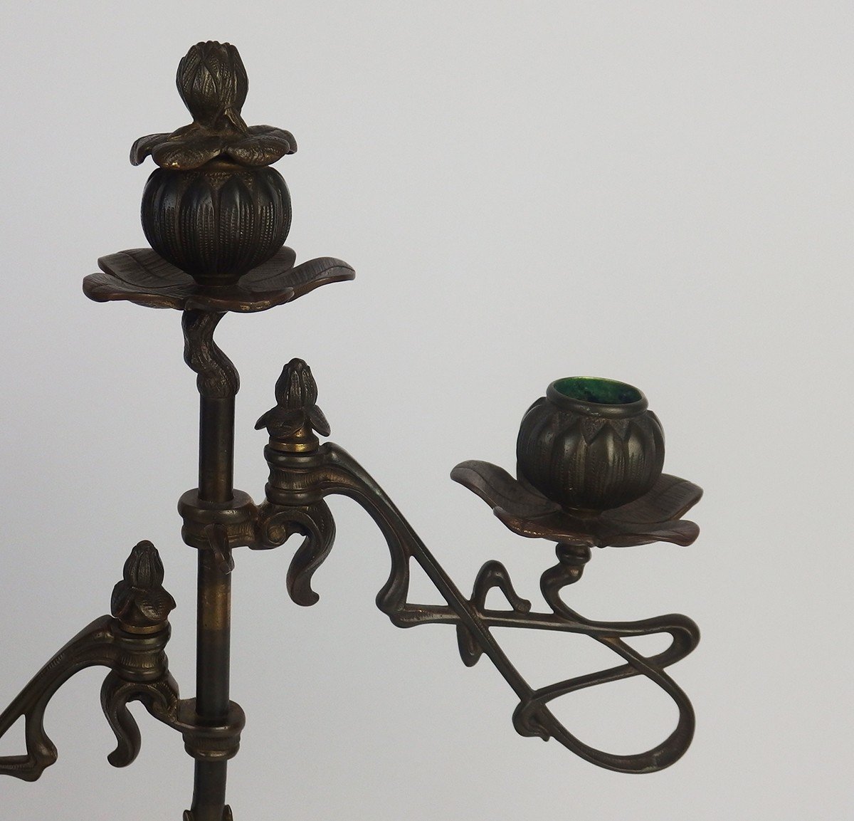 Pair Of "art Nouveau" Candlesticks-photo-1