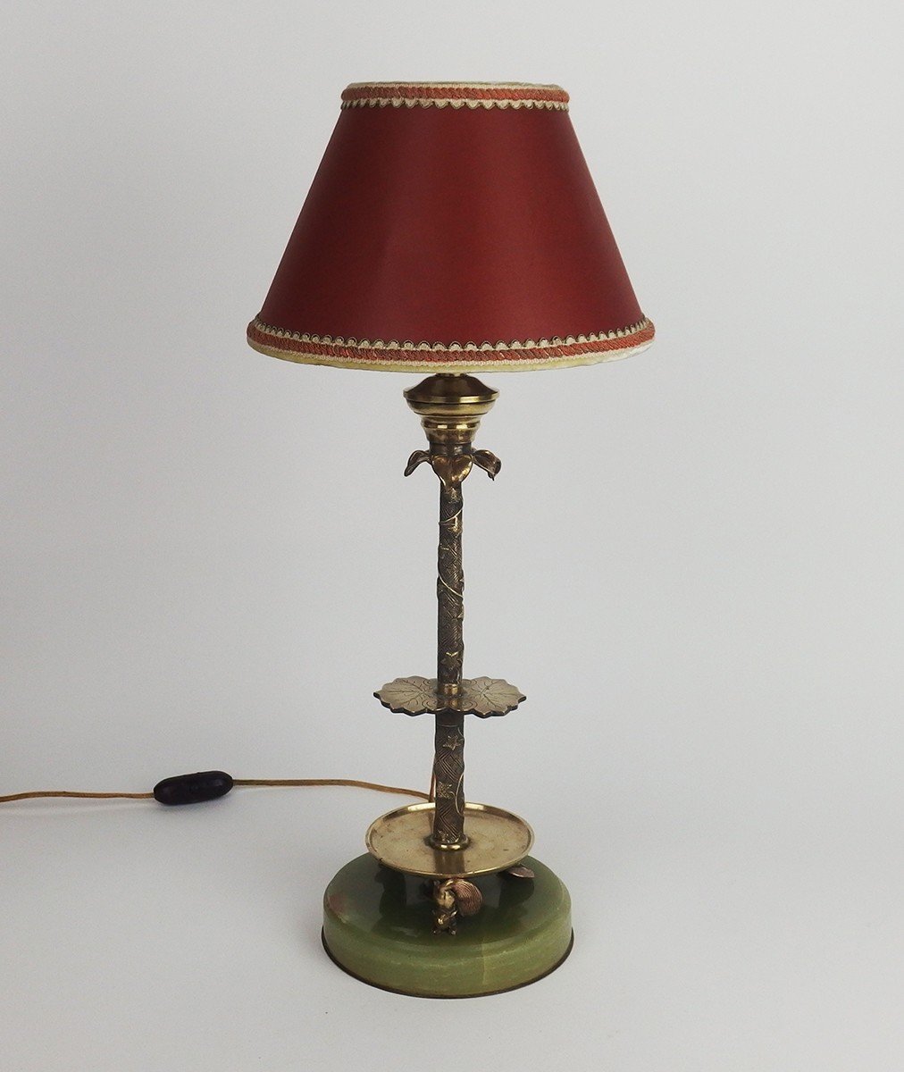 Asian  Bronze Lamp-photo-2