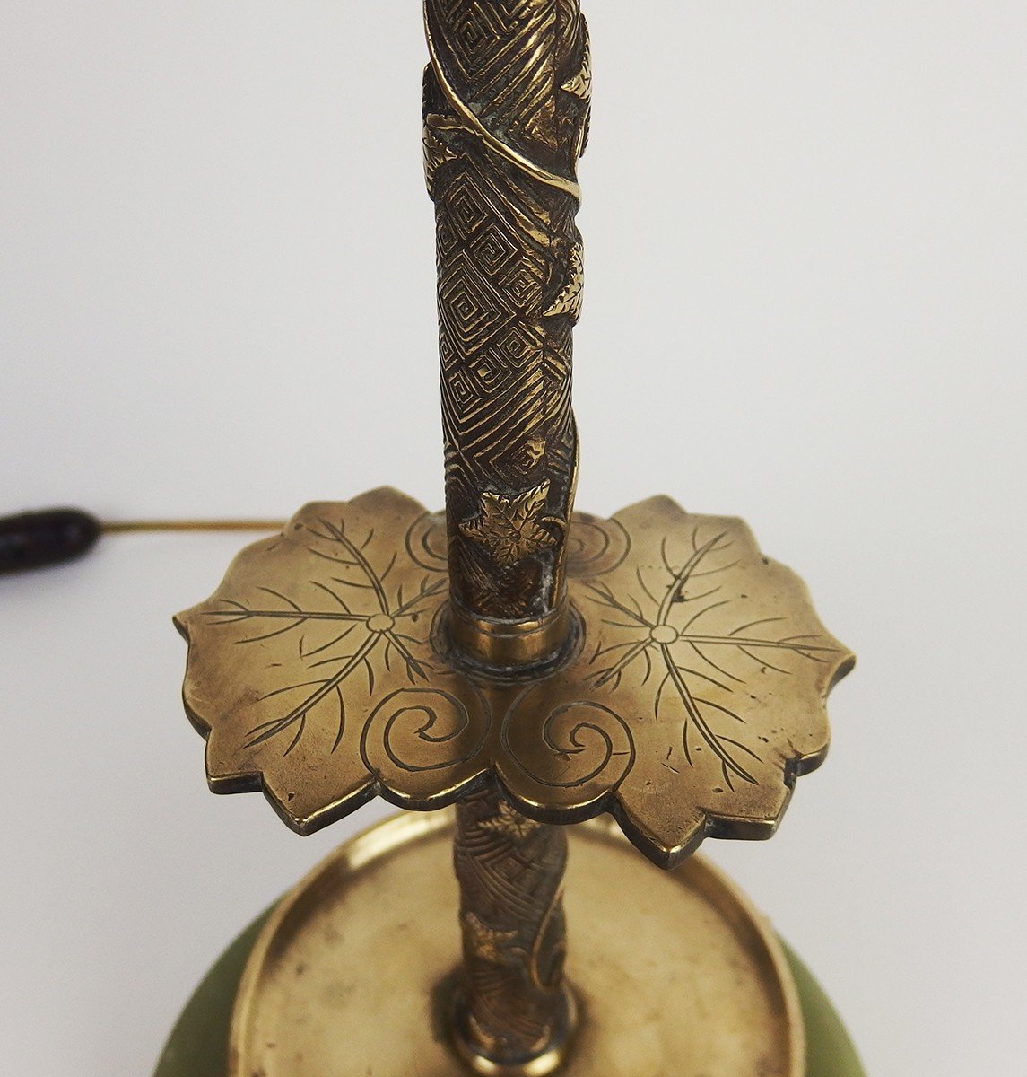 Asian  Bronze Lamp-photo-1