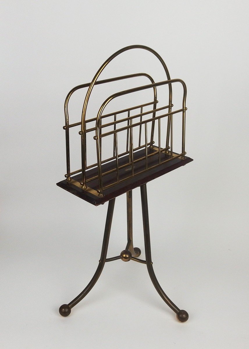 Victorian Style Swivel Magazine Rack-photo-4