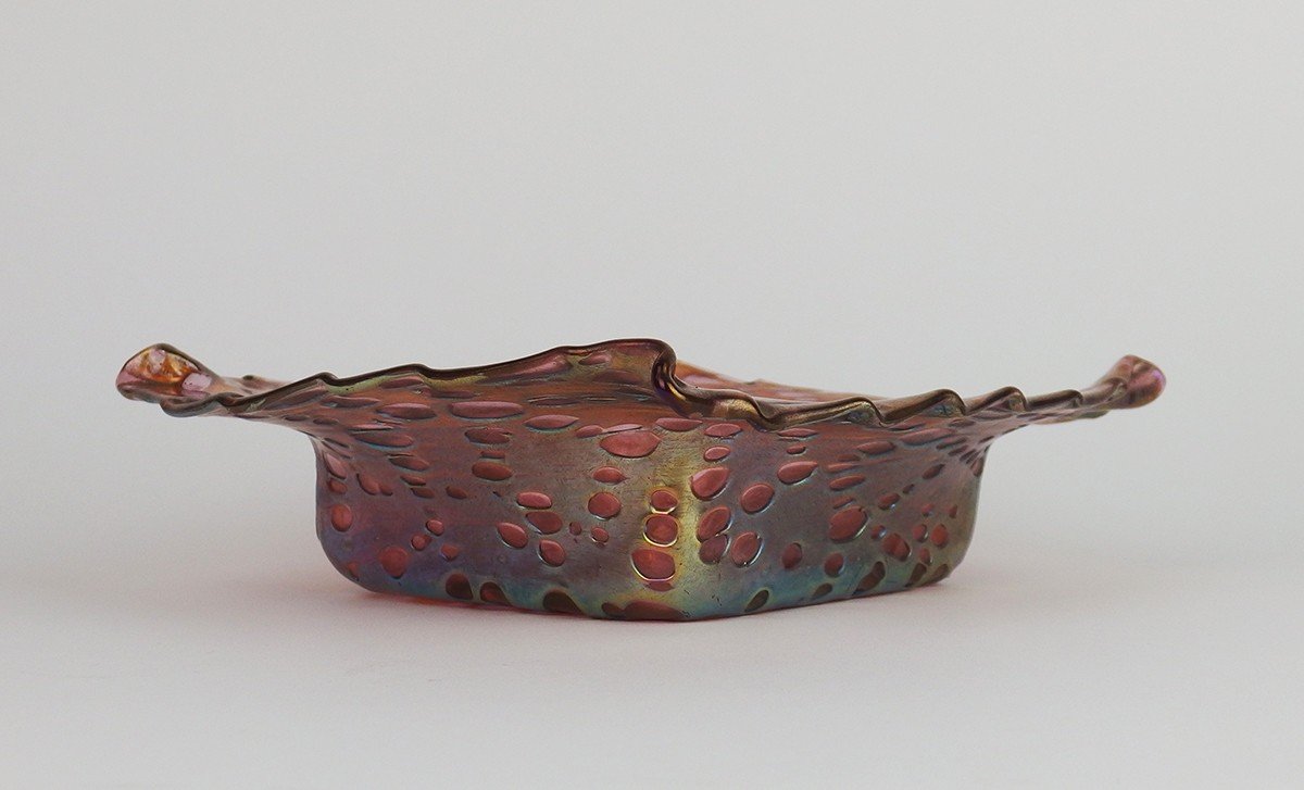 "orbulin"or "diaspora" Glass Bowl By Loetz -photo-2