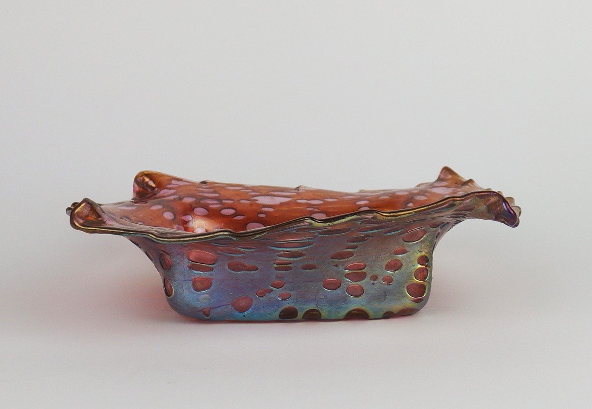 "orbulin"or "diaspora" Glass Bowl By Loetz -photo-1