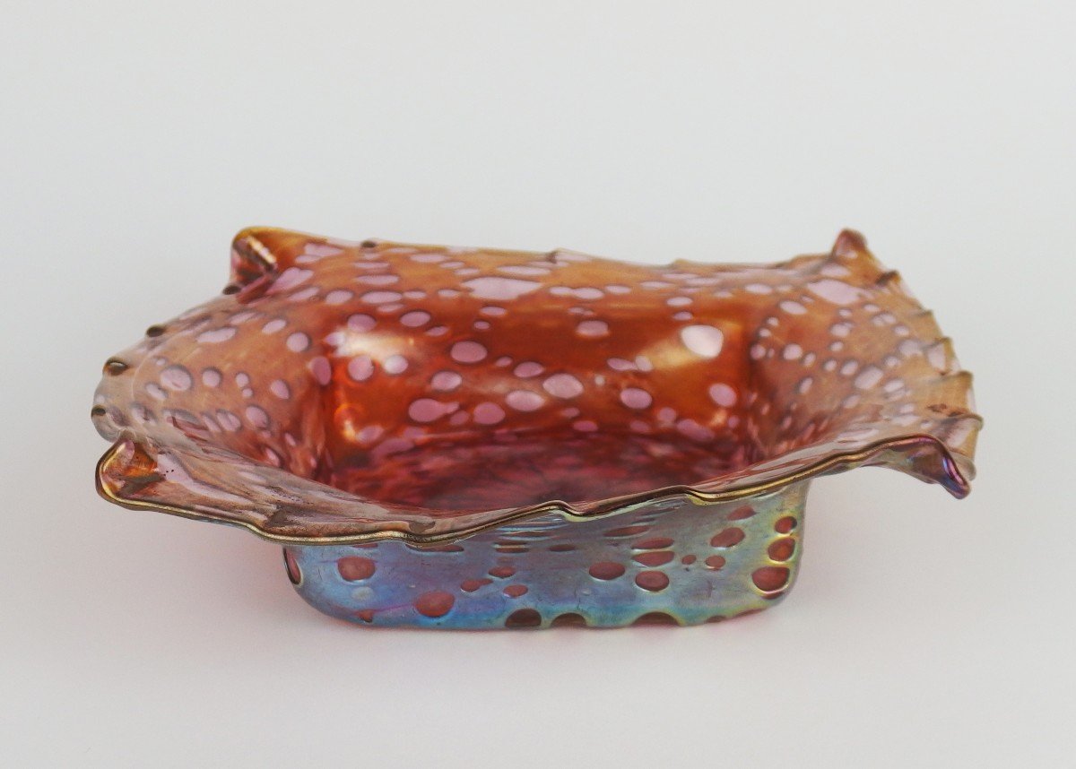 "orbulin"or "diaspora" Glass Bowl By Loetz -photo-8