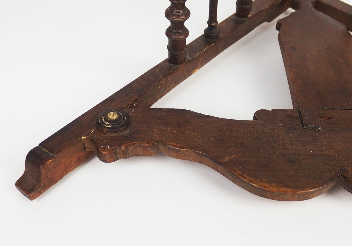 18th Century Walnut Spinning Wheel-photo-3