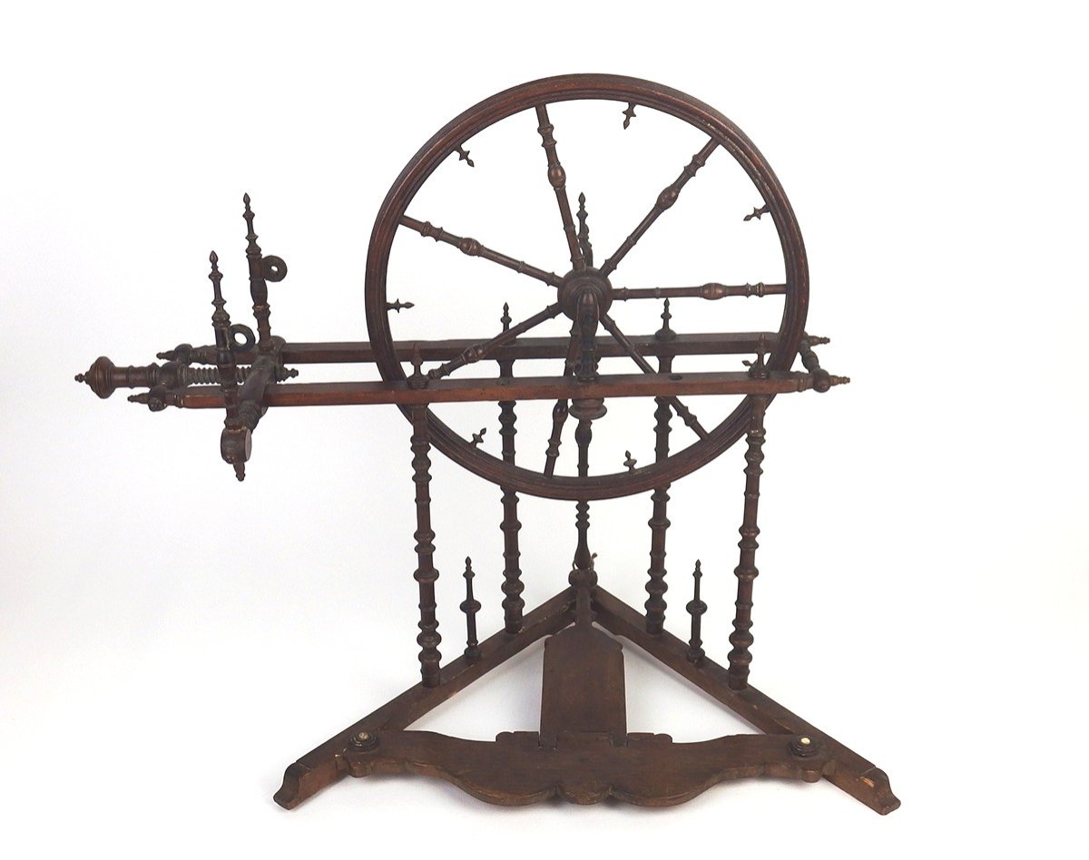 18th Century Walnut Spinning Wheel