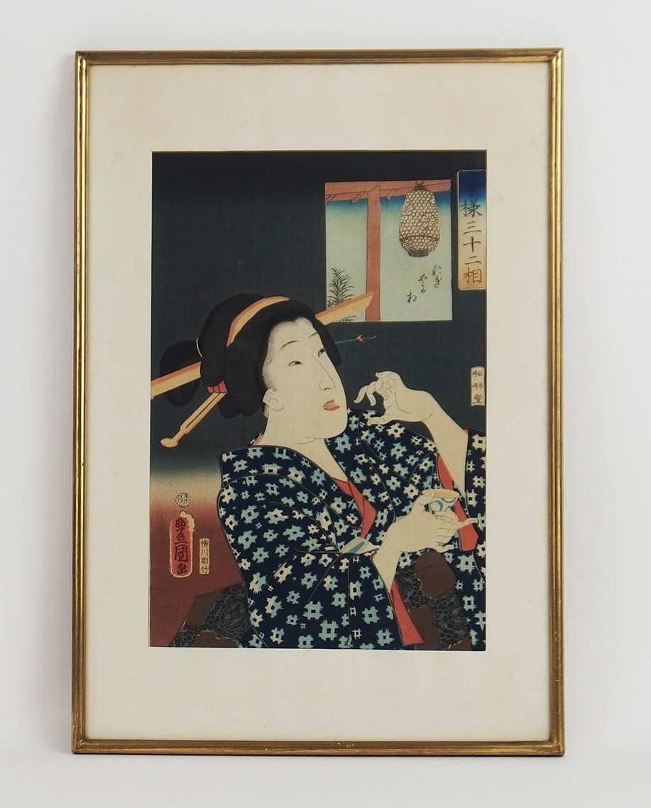 Ukiyo-e Japanese Print By Utagawa Toyokuni Ii