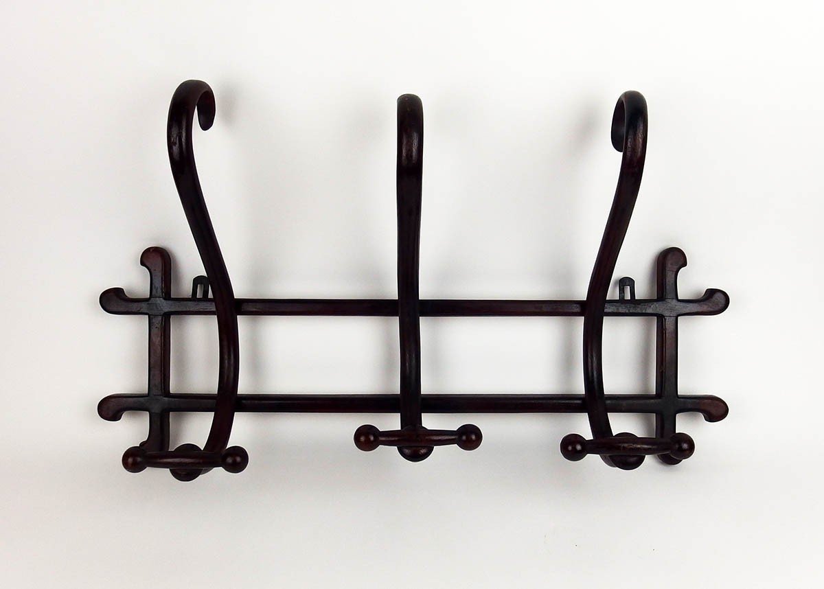 Bent Wood Wall Coat Rack By Thonet