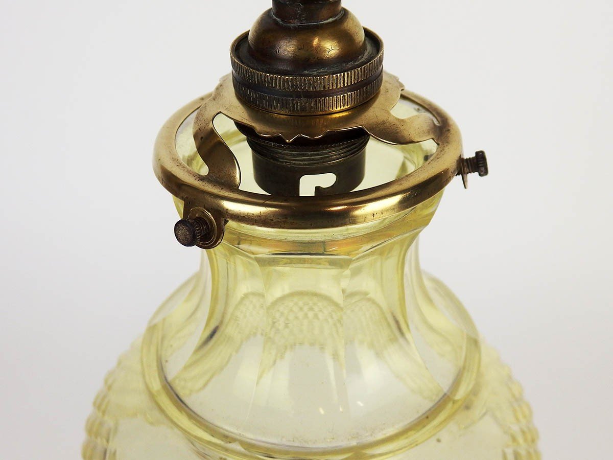 Lampe 1900 En Laiton Et Verre-photo-4