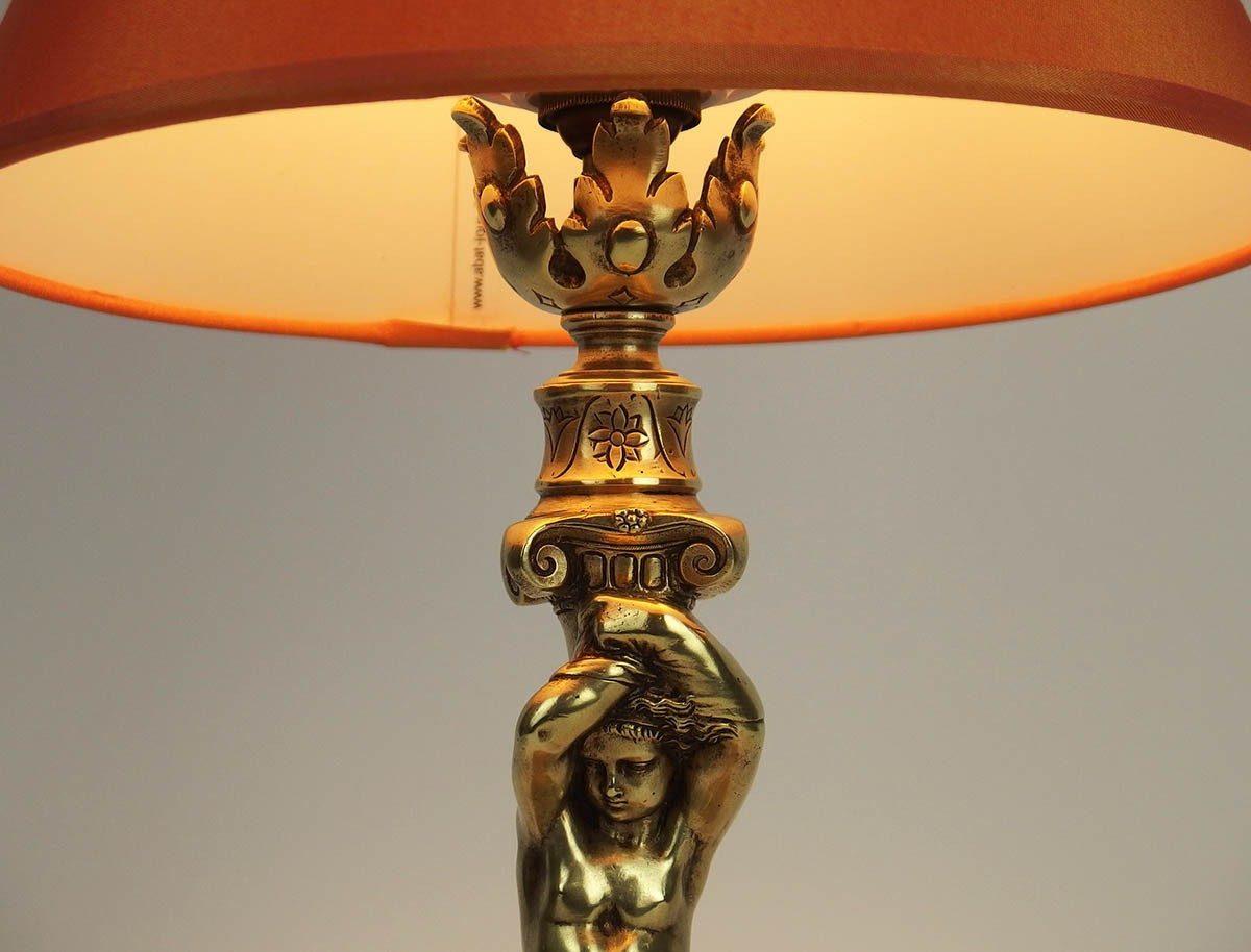 Pair Of Napoleon III Bronze Table Lamps-photo-6