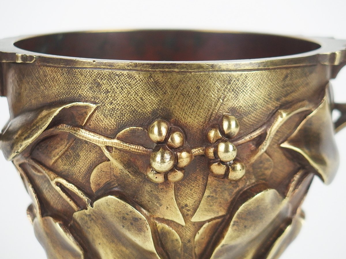 Bronze Cup In The Taste Of Antique Attributed To Barbedienne-photo-4