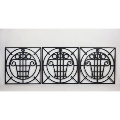 Cinq Grilles De Jardin Art Deco 