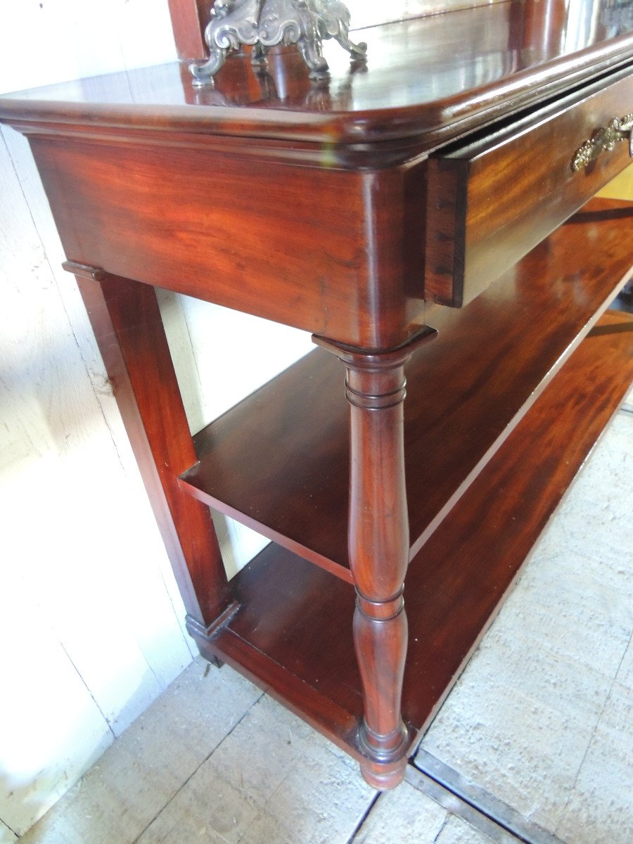 Mahogany Empire Console, Empire Set, 19th Century-photo-2